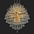 Gleaming Sphere Chandelier with Glass Drops 3D model small image 1