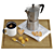 Vintage Moka Coffee Cup Set 3D model small image 4