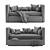 Urban Chic Daybed & Trundle 3D model small image 5