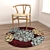 6-Piece Round Carpets Set 3D model small image 4