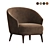 Luxury Velvet Armchair: Amy Bielefelder Werkstaetten 3D model small image 1