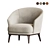 Luxury Velvet Armchair: Amy Bielefelder Werkstaetten 3D model small image 2