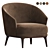 Luxury Velvet Armchair: Amy Bielefelder Werkstaetten 3D model small image 6