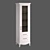 Vintage-inspired Single-Door Display Cabinet 3D model small image 3