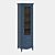 Vintage-inspired Single-Door Display Cabinet 3D model small image 2