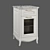 Vintage-inspired Cabinet with Marble Top 3D model small image 3