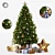 Festive Christmas Tree Decoration Set 3D model small image 1