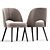 Barrel Back Dining Chair Set 3D model small image 2