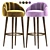 Elegant Olympia Bar Stool 3D model small image 2