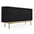 Modern Ribbed Sideboard: Walton (Crate & Barrel) 3D model small image 3