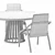 Elegant Dining Set: Poly 20,480 & Verts 21,148 3D model small image 4