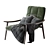 Fynn Saddle Armchair: Sleek Elegance 3D model small image 2