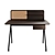 Sleek Desktop Desk with Divider 3D model small image 1