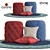 Cozy Puf Color Set: Rug & Pillows 3D model small image 1