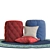 Cozy Puf Color Set: Rug & Pillows 3D model small image 12