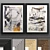 Modern Art Frame Set - 2 Frames with 4 Textures 3D model small image 1