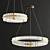 Golden Ring Novel Chandelier 3D model small image 2