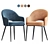 Velvet Moroccan Dining Chair 3D model small image 2