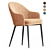 Velvet Moroccan Dining Chair 3D model small image 4