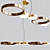 Metallic Brilliance: Mavis Triple Globe LED Pendant 3D model small image 1