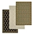 Luxury Rug Collection: Set of 3 High-Quality Carpets 3D model small image 1