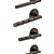 Elegant Set of 6 Door Handles 3D model small image 2