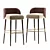 Olympia Swivel Bar Stool 3D model small image 1