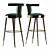 Classic Industrial Bar Stool 3D model small image 1