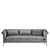 Elegant Roz Sofa in Barron Smoke 3D model small image 3