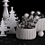 Winter Wonderland Decor Set 3D model small image 3