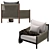 Coco Republic Architect Outdoor Chair: Sleek Design for Outdoor Relaxation 3D model small image 3