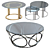 Smoke Glass Coffee Table Halmar VENUS 3D model small image 1