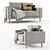 Modern Grey JYSK Egense Sofa 3D model small image 3