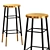 Gilded Emery Bar Stool 3D model small image 1