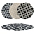 Modern Round Carpets Set 3D model small image 1