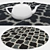 Modern Round Carpets Set 3D model small image 3