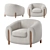 Cozy Modern Ingrid Chair 3D model small image 1