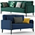 Modern Wiener GTV Jannis Sofa 3D model small image 1