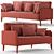 Modern Wiener GTV Jannis Sofa 3D model small image 5