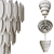 Elegant Glass Petal Chandelier 3D model small image 5