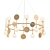 Gilded Glass Orb Chandelier 3D model small image 1