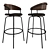 Sleek Steel Bar Stool 3D model small image 7