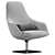  Bernhardt Design Canelle Swivel Armchair: Modern Elegance 3D model small image 3