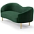 Ritz Velvet Loveseat: Elegant and Versatile 3D model small image 2