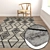 Luxury Set of 3 High-Quality Carpets 3D model small image 5