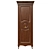 Solid Wood Wardrobe with Glass and Metal Accents 3D model small image 1