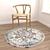 6-Piece Round Carpet Set: V-Ray and Corona Compatible 3D model small image 4