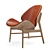 Modern Orange Lounge Chair | Vintage Design 3D model small image 2