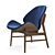 Modern Orange Lounge Chair | Vintage Design 3D model small image 3