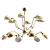 Elegant Gold Spider Chandelier 3D model small image 1